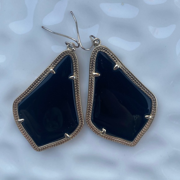 Kendra Scott Black Alexandra Earrings - Picture 2 of 4
